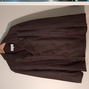 Calvin Klein Leather Peacoat